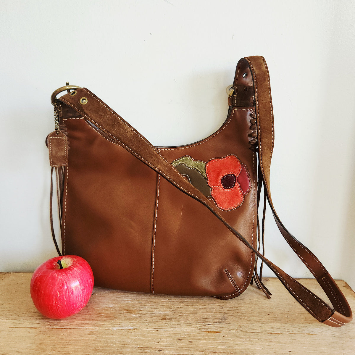 Limited Edition Y2K Coach Poppy Applique Purse - Like New
