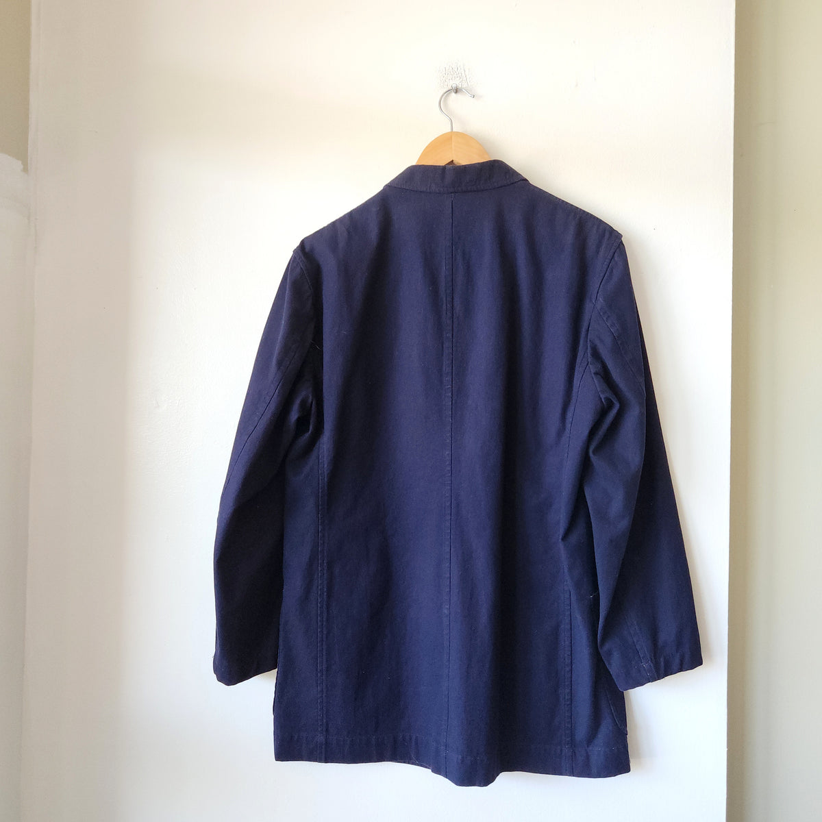 Issey Miyake 100% Cotton Navy Blazer - size L/XL