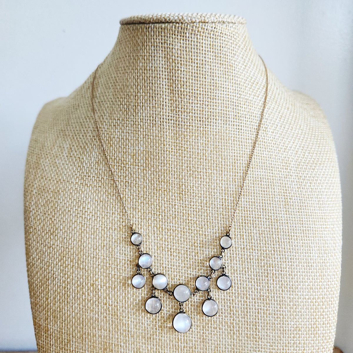 Gold Fill Chain & Moonstone Necklace