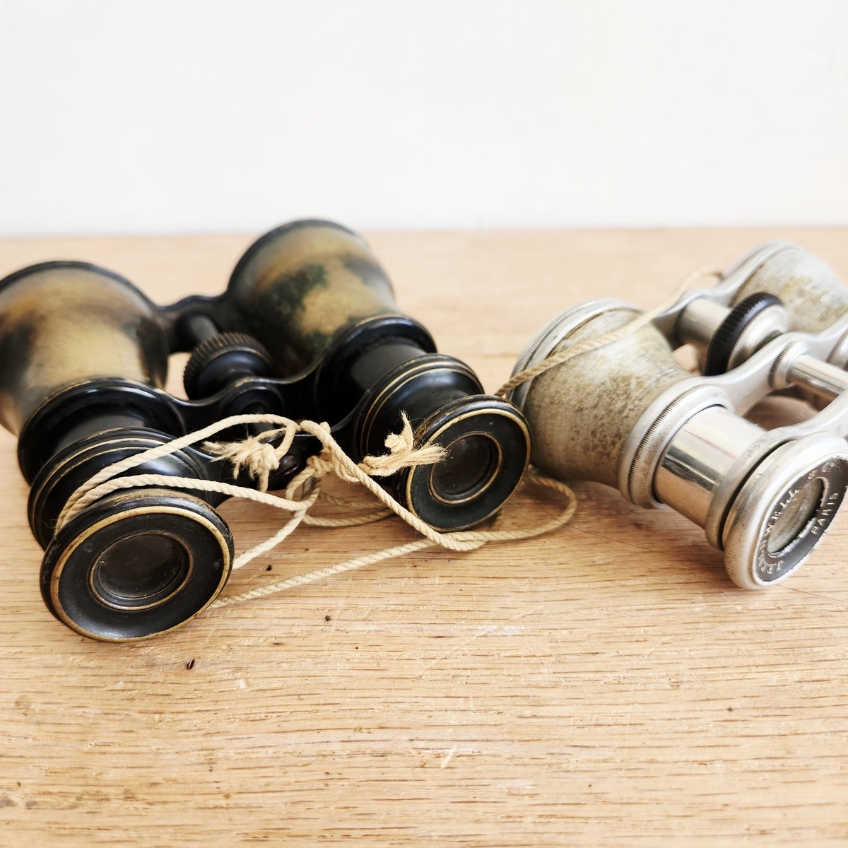 Antique J.E. Caldwell & Co. Paris Opera Binoculars(silver one)Set of 2