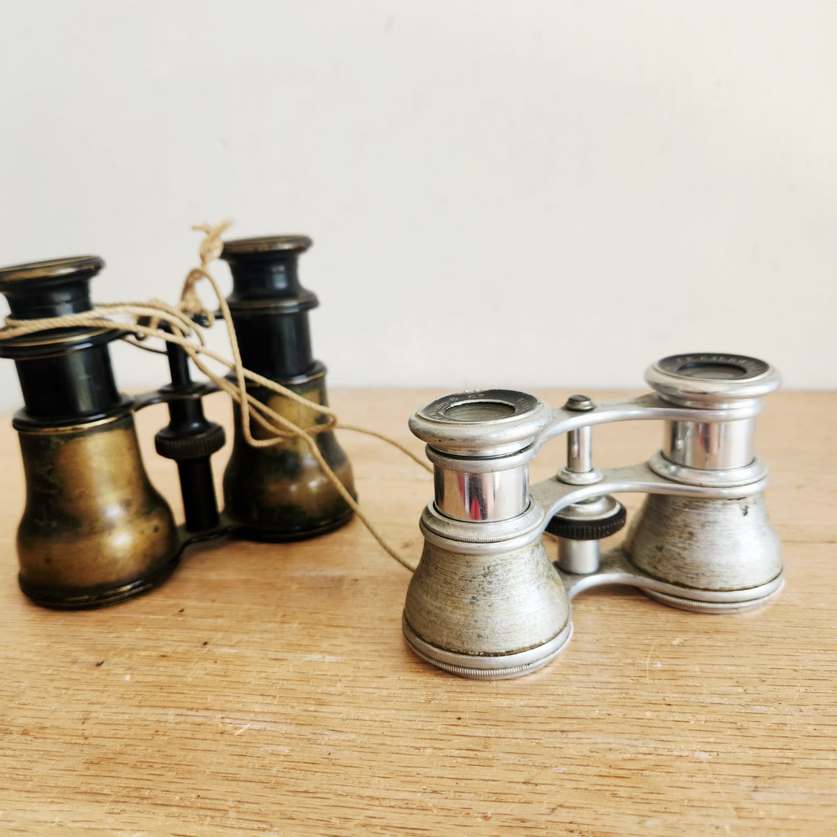 Antique J.E. Caldwell & Co. Paris Opera Binoculars(silver one)Set of 2