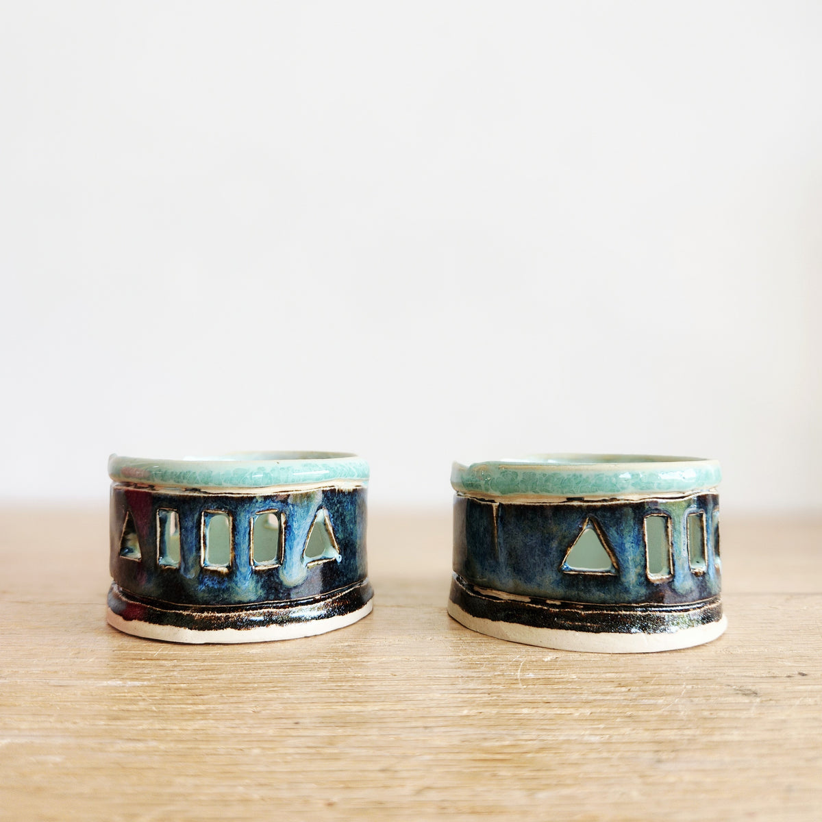 Hop Brook Pottery Tealight Candle Holders Set of 2