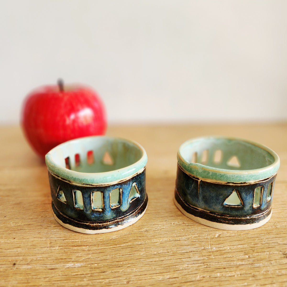 Hop Brook Pottery Tealight Candle Holders Set of 2