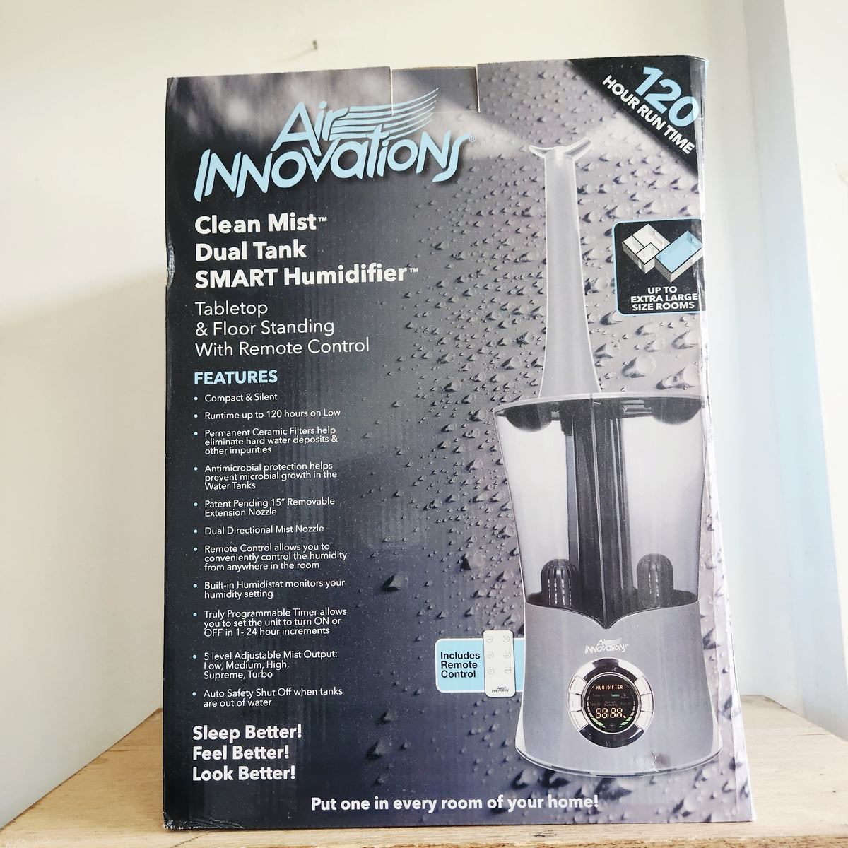 Air Innovations Ultrasonic Cool Mist Digital Humidifier 2.5 Gallon Tank NEW