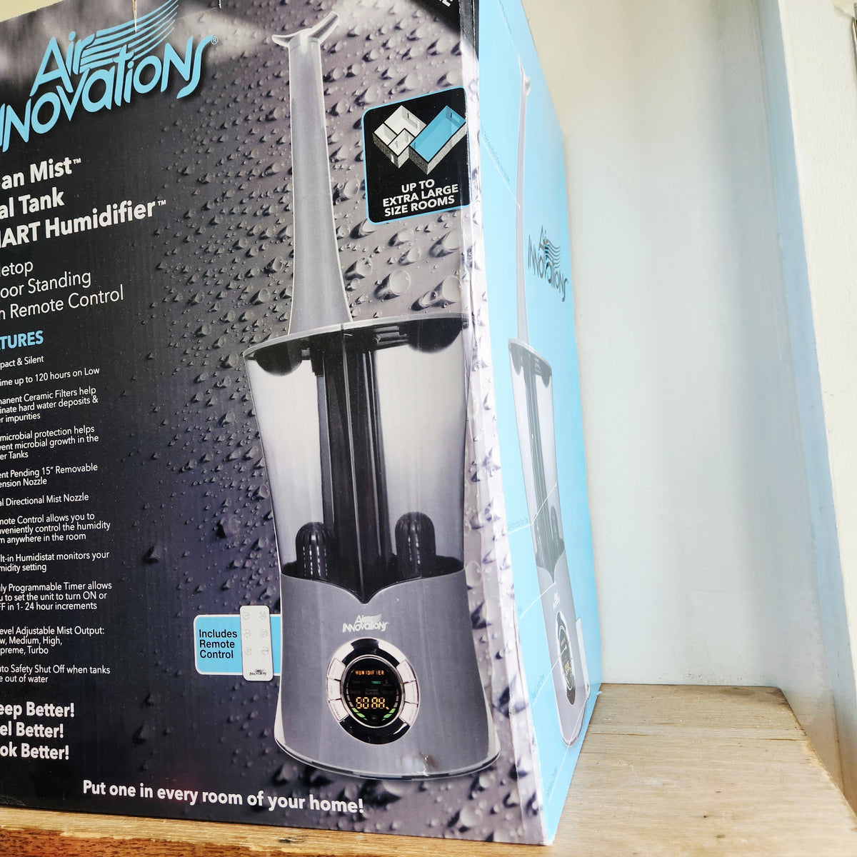 Air Innovations Ultrasonic Cool Mist Digital Humidifier 2.5 Gallon Tank NEW