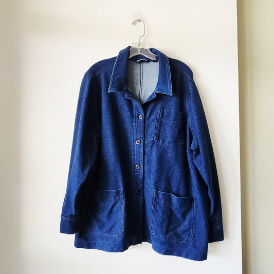 Lands' End Stretch Denim Shirt/Jacket - 2X