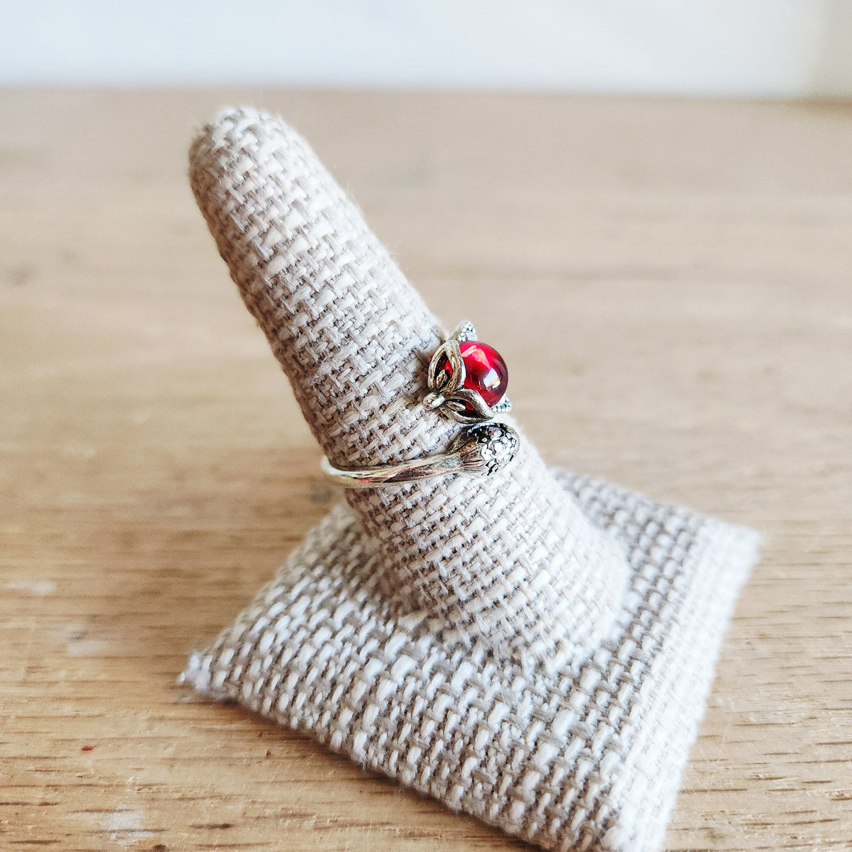 Sterling Silver Fox Ring - size 8.5 Adjustable