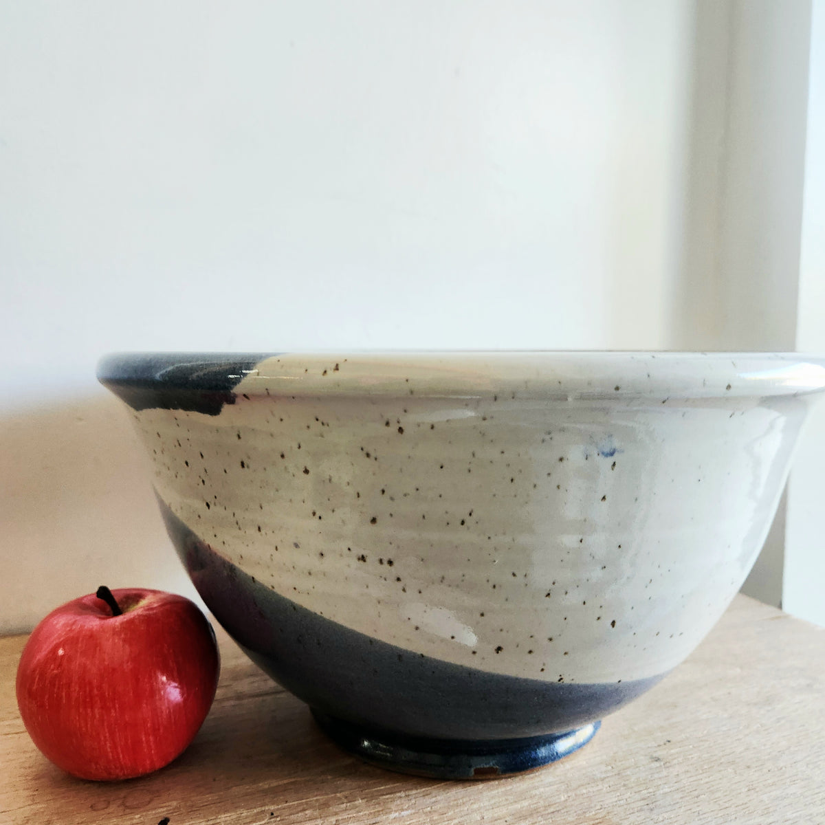 Handmade Pottery Large Glazed Bowl 10"H 14"W