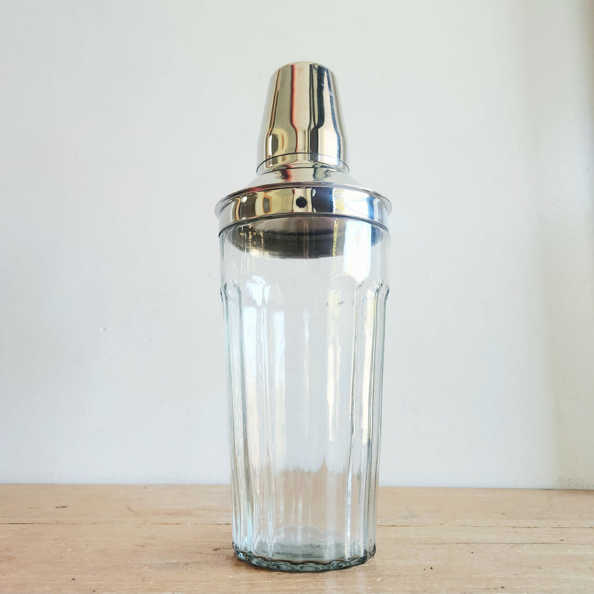 Creative Co-Op Glass Stainless Steel Cocktail Shaker