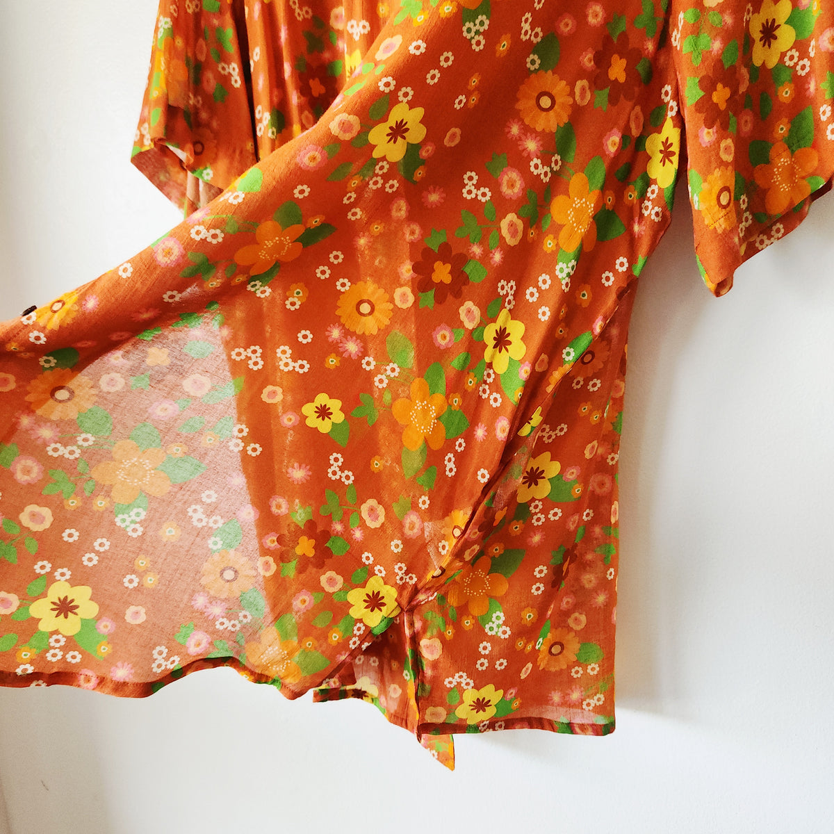 Spell Oversized Floral Print Button Up Top - L