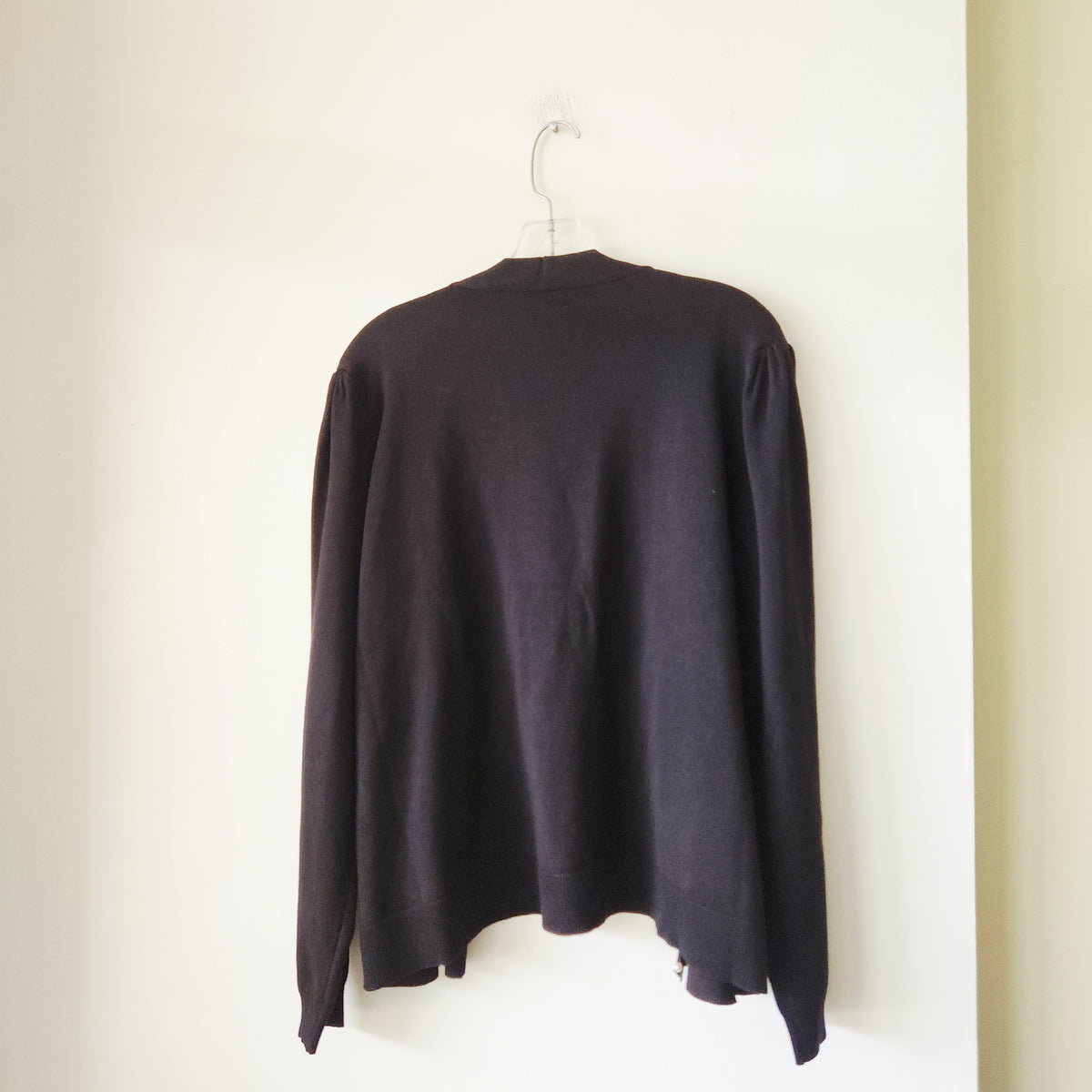 By Design Black Open Cardigan with Pearl Accent - 2X - New