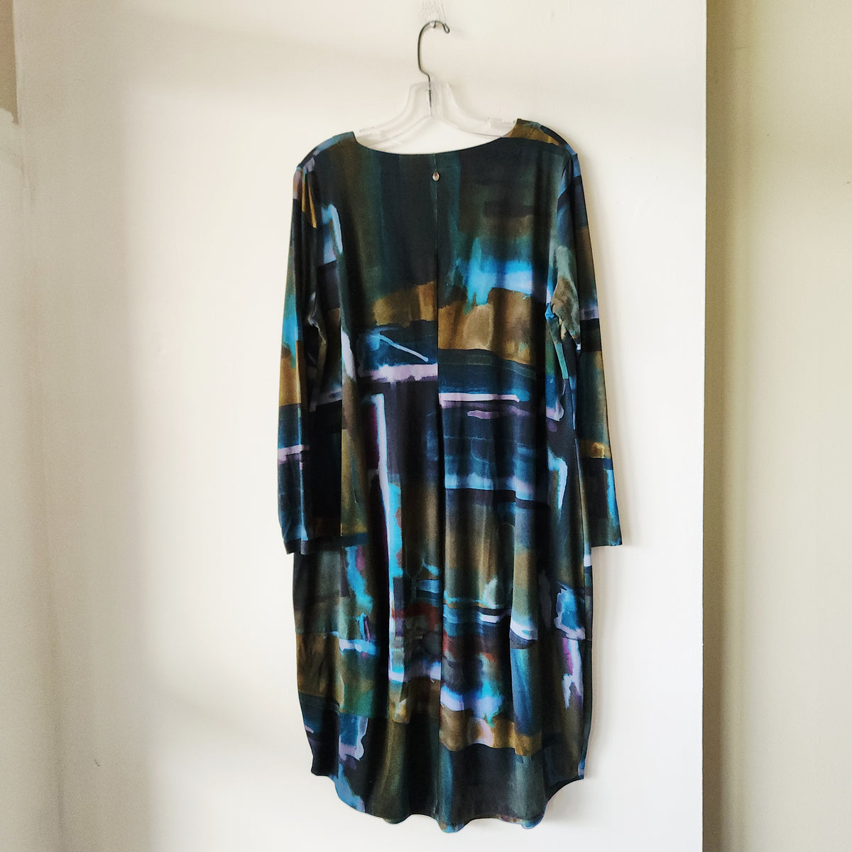 Q Neel Nordic Design Pattern Dress with Balloon Hem - size 12