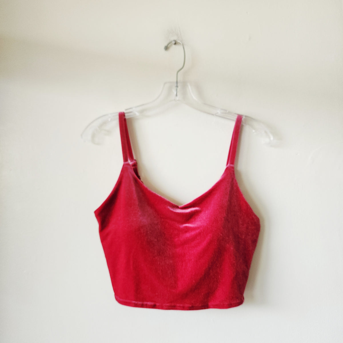 Athleta Burgundy Velvet Long Line Bra Top - M