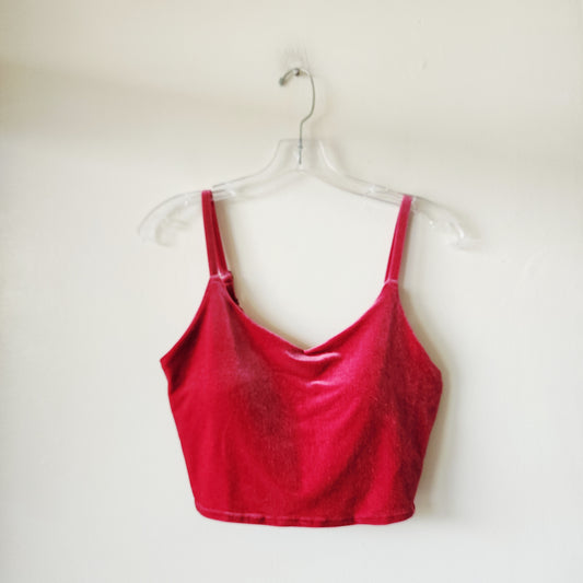 Athleta Burgundy Velvet Long Line Bra Top - M
