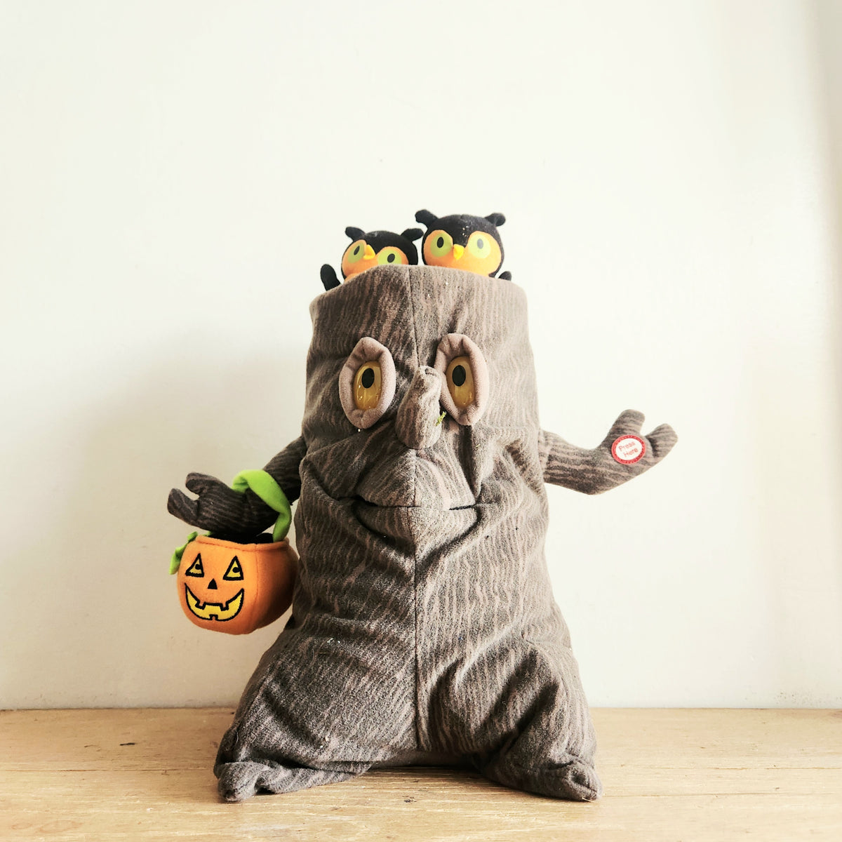 Halloween Spooky Tree Owl Plush 12" Animated Singing