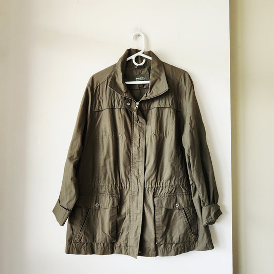 Eddie Bauer 100% Cotton Canvas Jacket with Drawstring - XXL