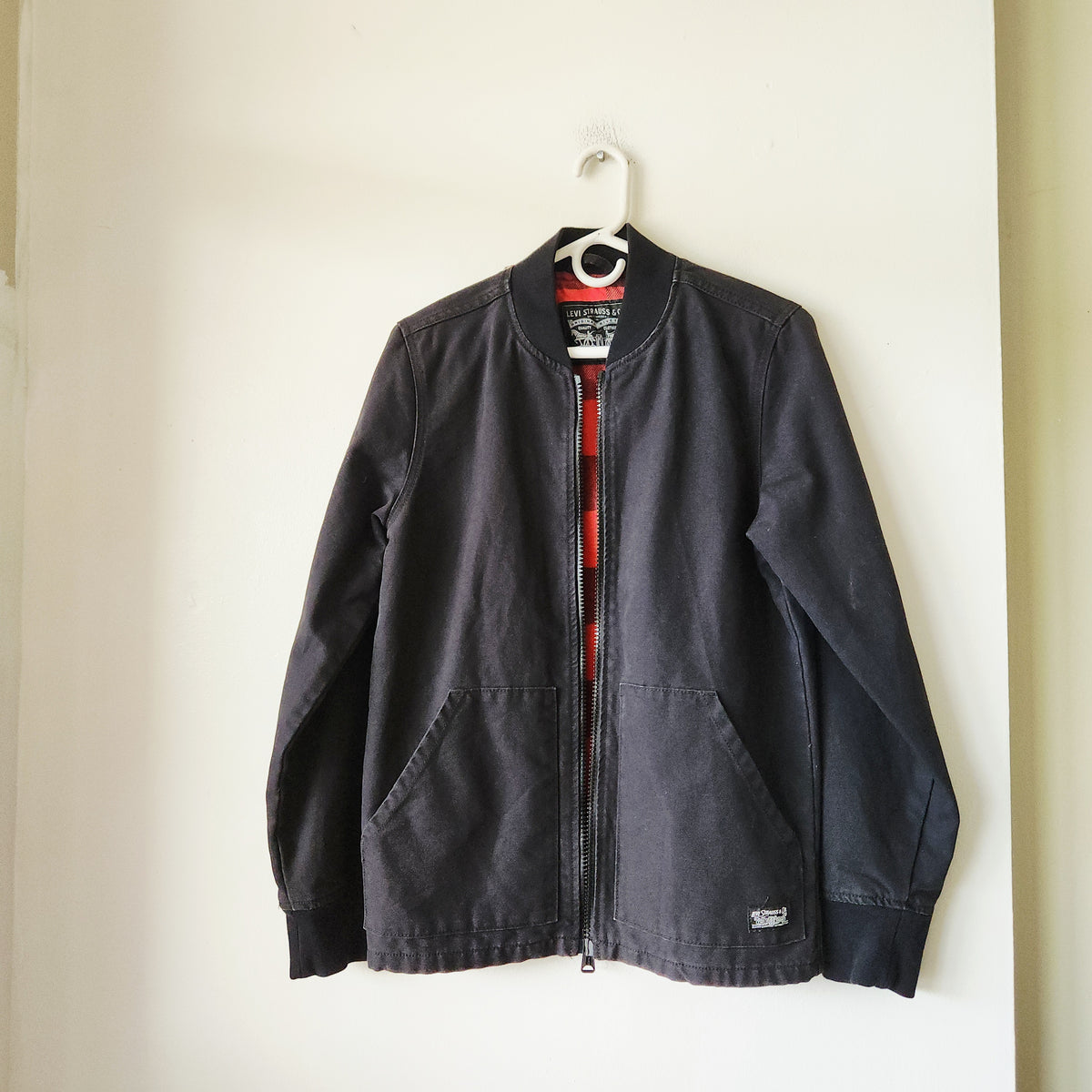 Levi's Buffalo Plaid Lined Canvas Bomber Jacket - Men's XS