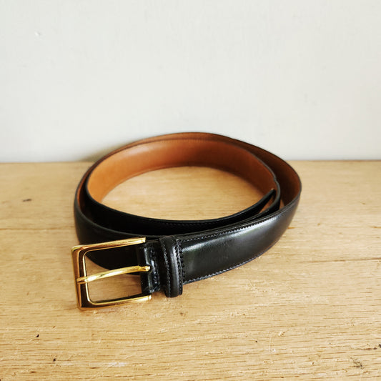 Cortina Black Leather Belt - size 40