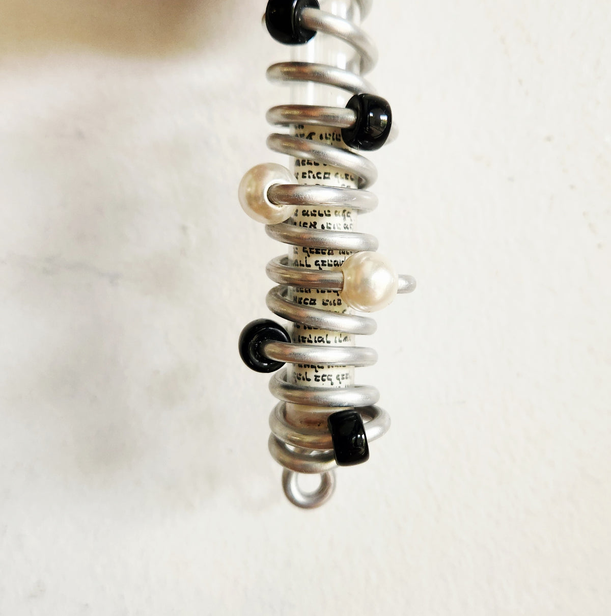 Mezuzah with Si Rope and Beads