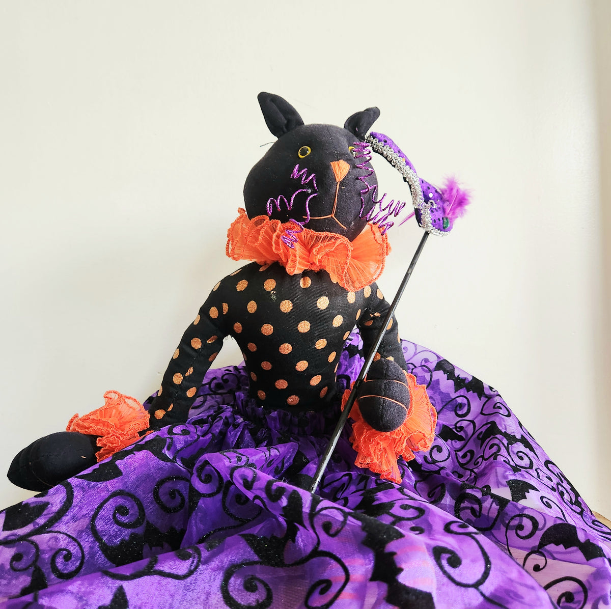 Halloween Decorative Cat 31" Long