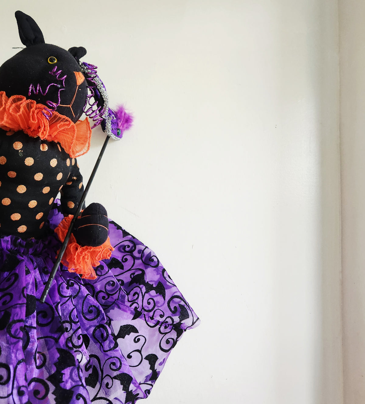 Halloween Decorative Cat 31" Long