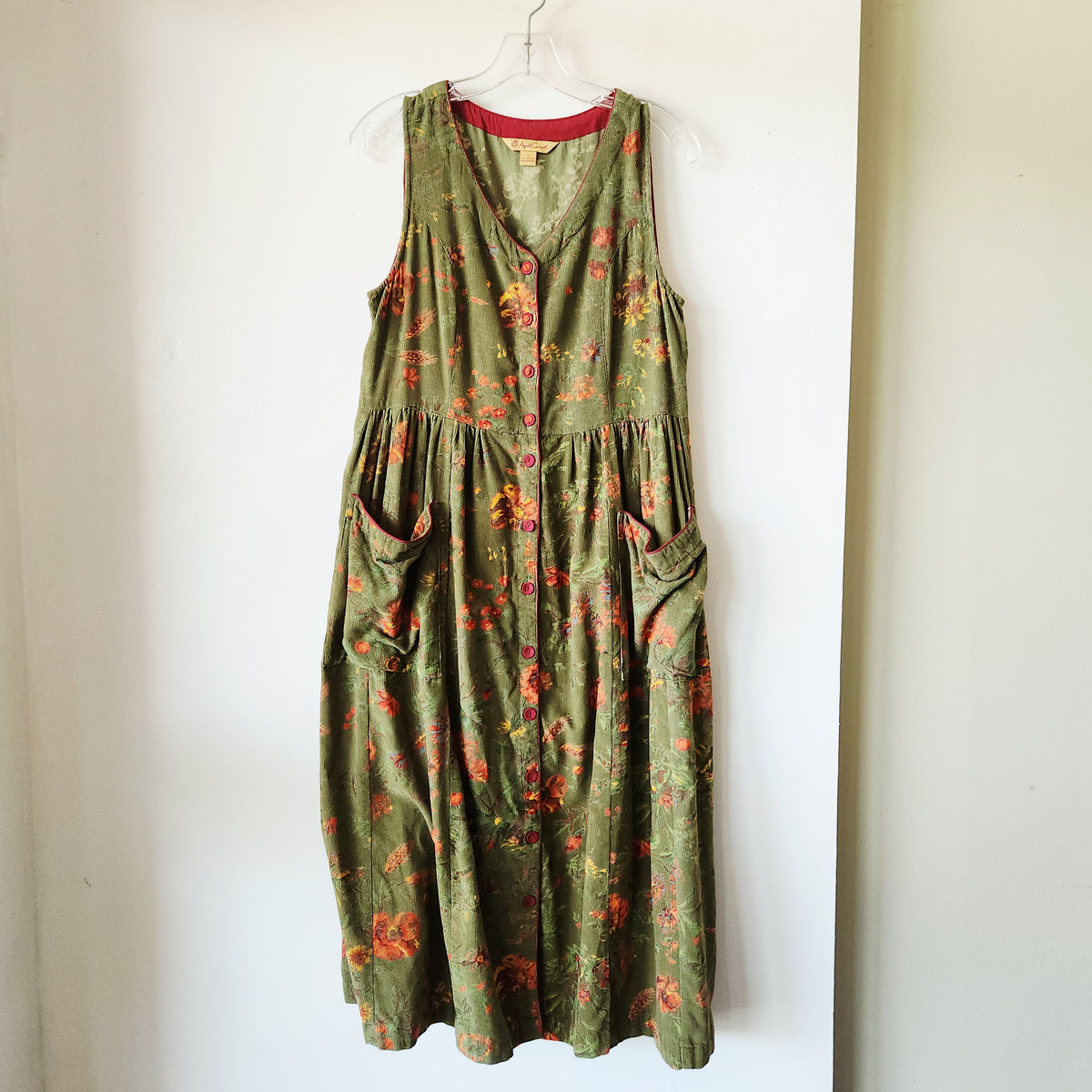 April Cornell 100% Cotton Corduroy Sleeveless Dress - S