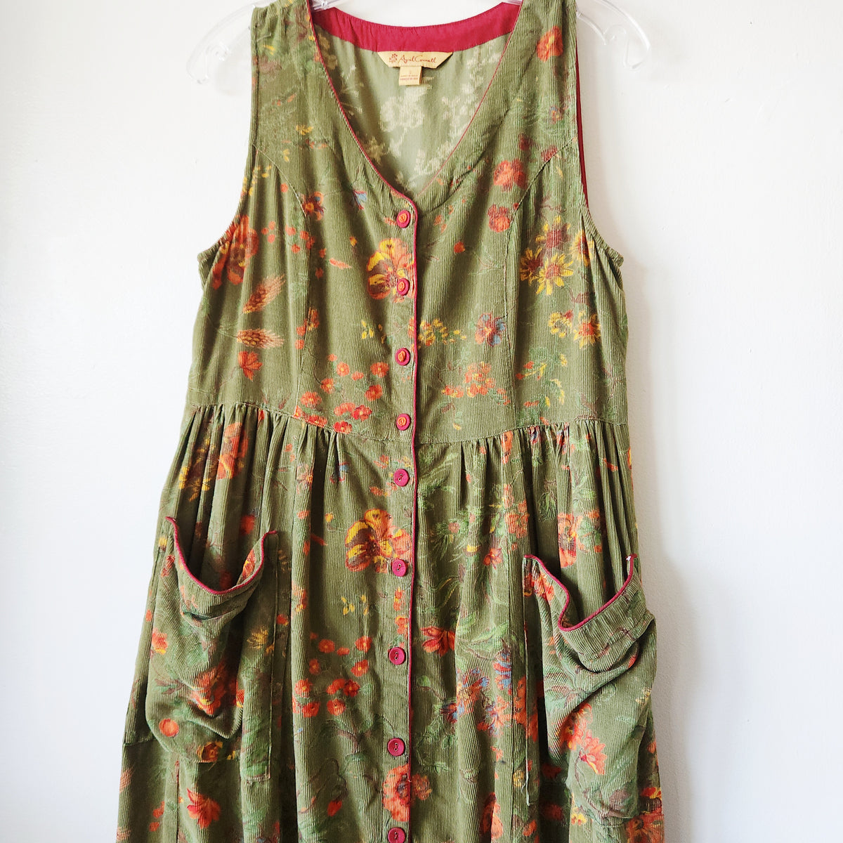 April Cornell 100% Cotton Corduroy Sleeveless Dress - S