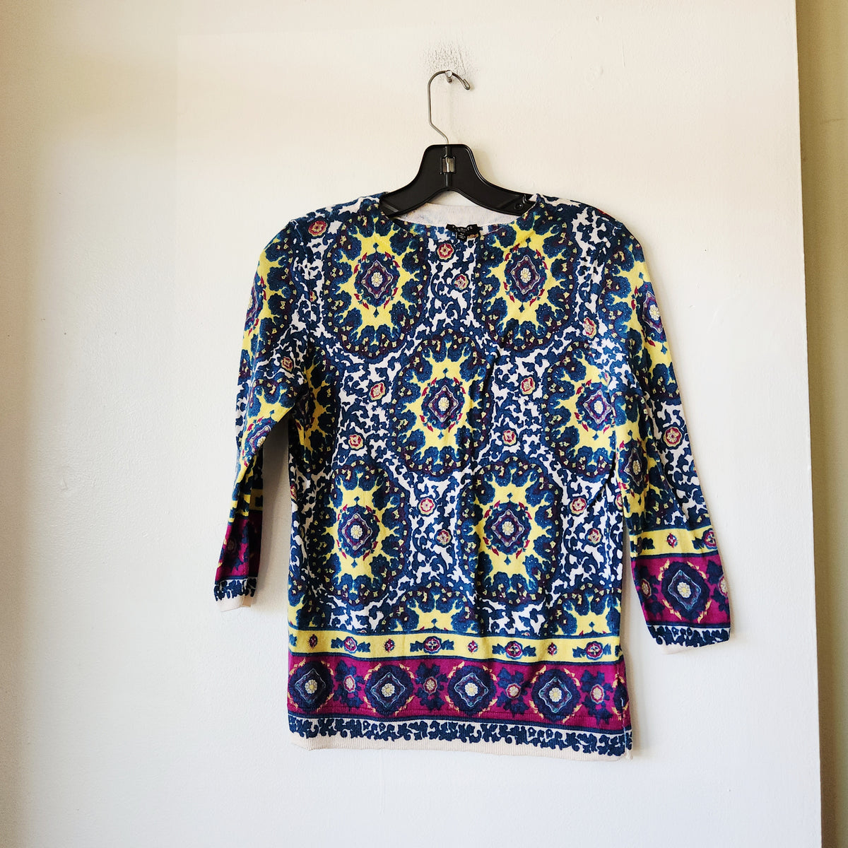 Talbots 100% Merino Wool Pattern Pullover Sweater - S Petite