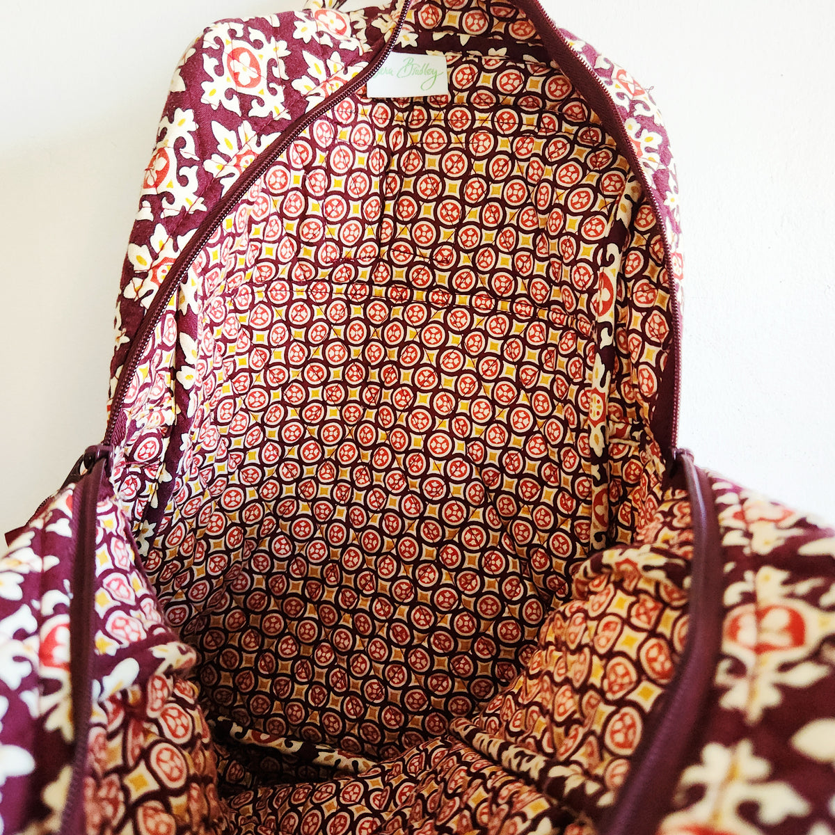 Vera Bradley Medallion Backpack & Matching Crossbody Wallet