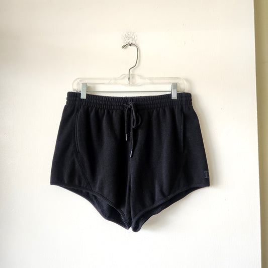 Pink Victoria's Secret Black Drawstring Sweat Shorts - S