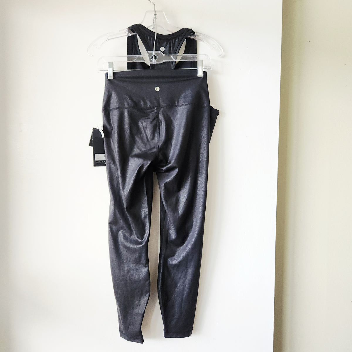 90Degree by Reflex Hi Rise Ankle Length Leggings & Crop Tank Set - M - New