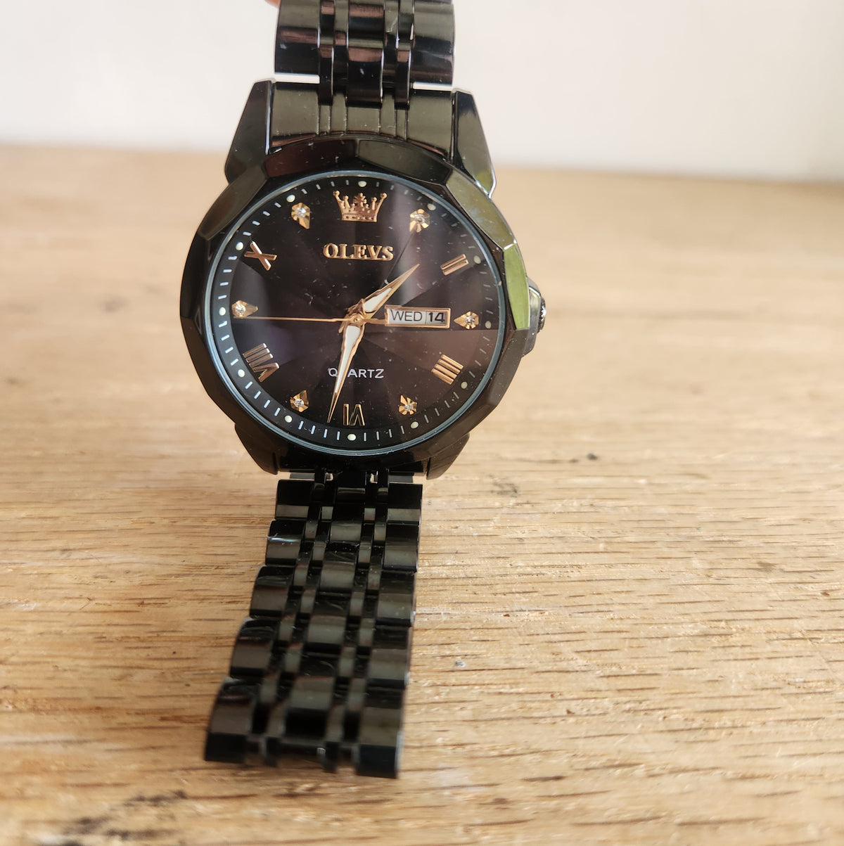 Olevs Quartz Watch Stainless Steel Mens Watch Works w battery