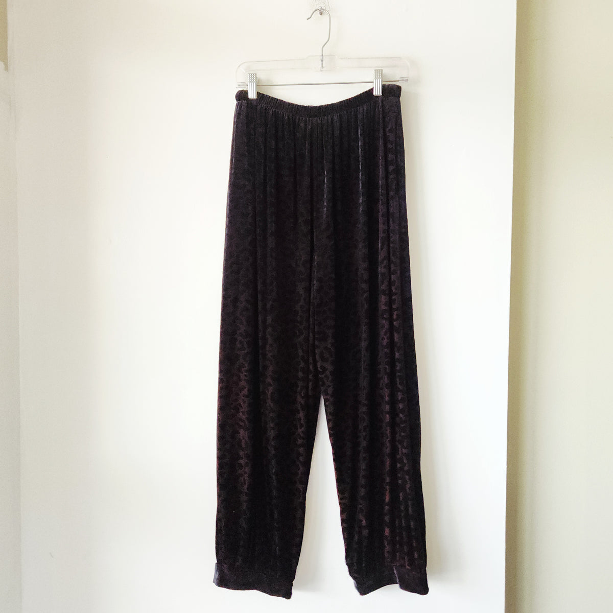 First Mountain Design Velvet Leopard Balloon Pants - M