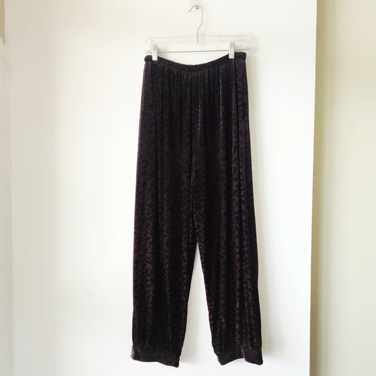 First Mountain Design Velvet Leopard Balloon Pants - M