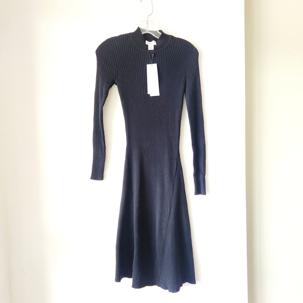 Calvin Klein Jeans Black Rib Knit Dress - XS - New