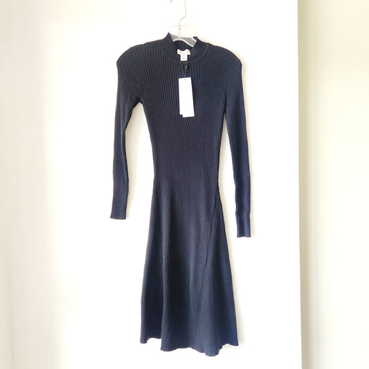 Calvin Klein Jeans Black Rib Knit Dress - XS - New