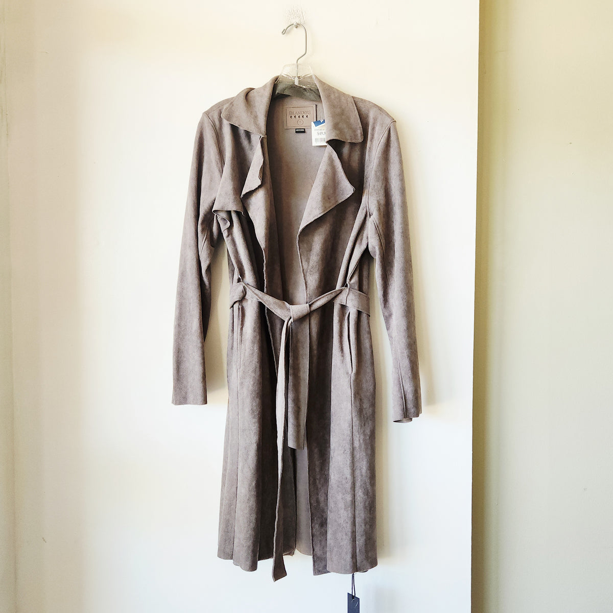 Blank NYC Faux Suede Trench Coat - S - New