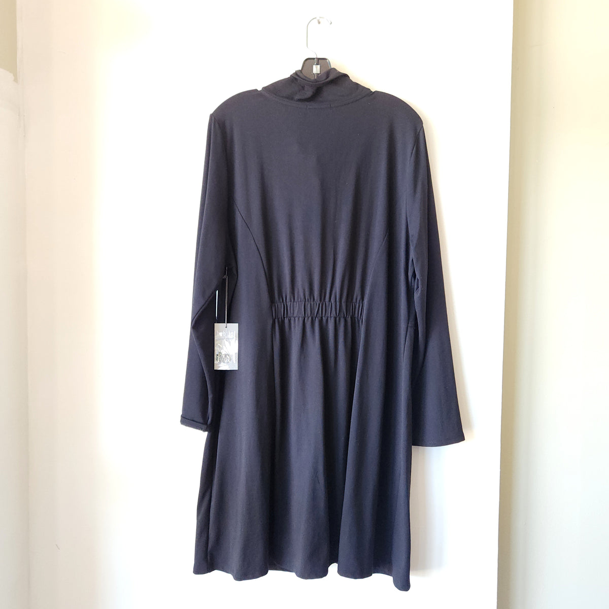 Habitat Black Jersey Top/Dress with Buttons - XL - New