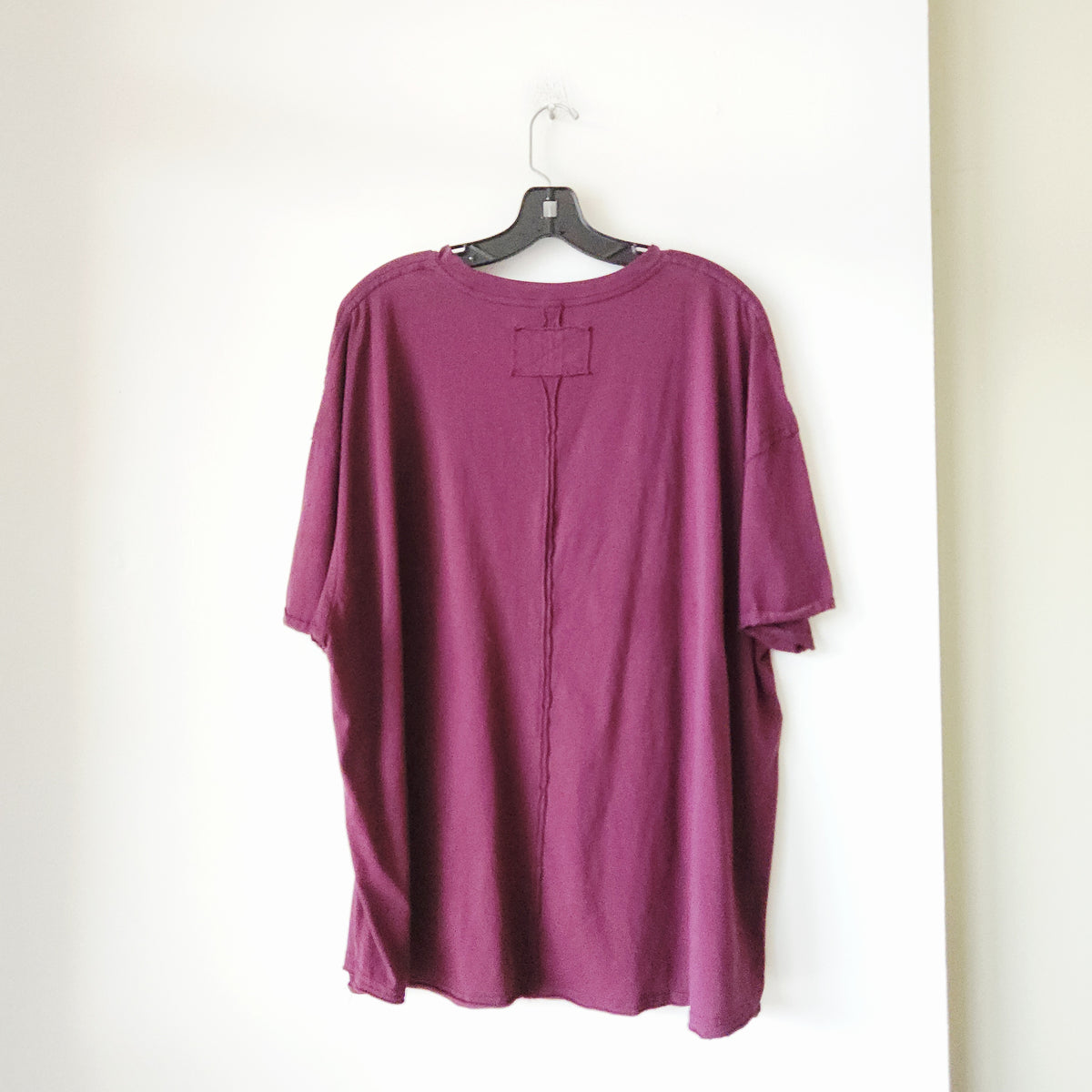 Natural Life 100% Cotton Oversized Tee with Exposed Seams - XL