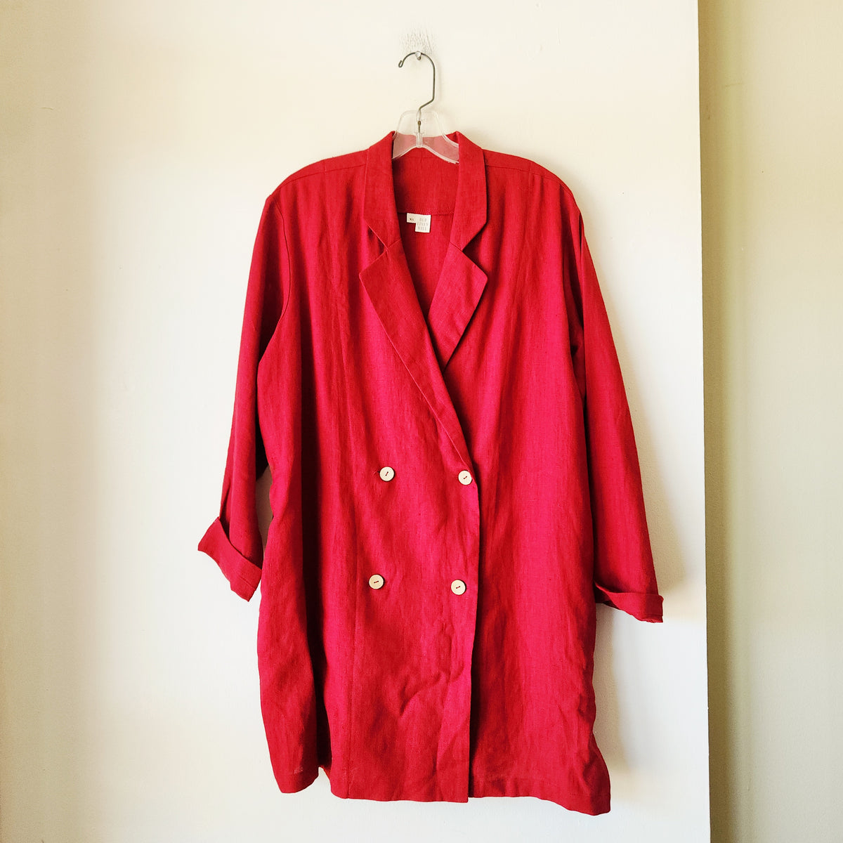Old Linen Mill 100% Linen Oversized Blazer - M/L