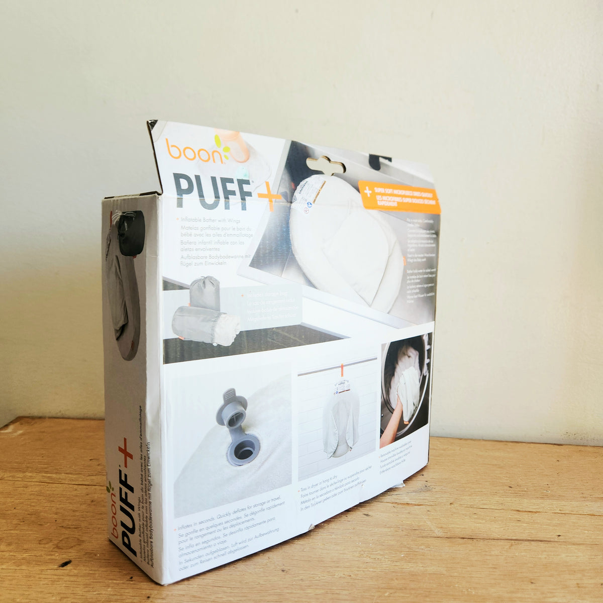 Boon Puff Inflatable Baby Bather Removeable Cover NEW