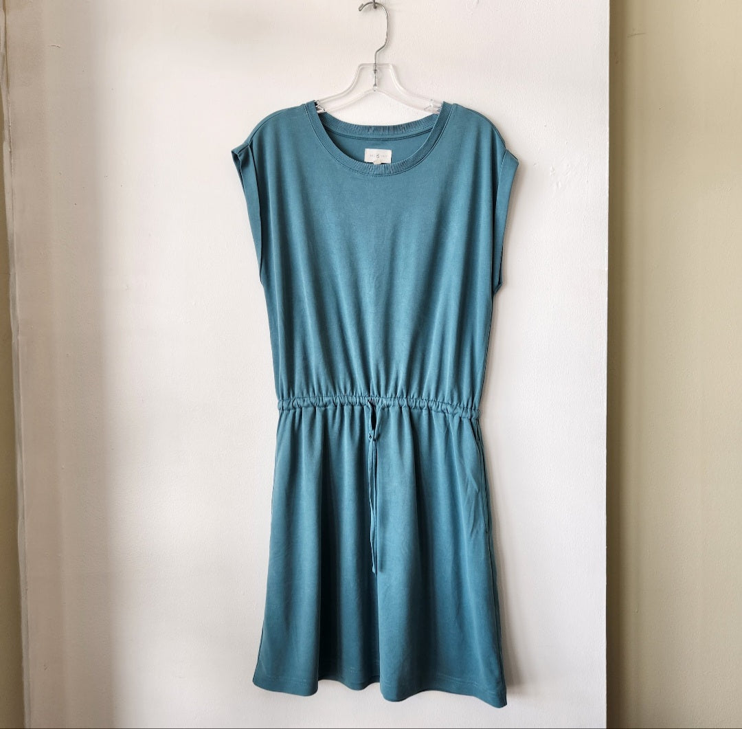 Lou & Grey Modal Sweatshirt Dress with Drawstring - M