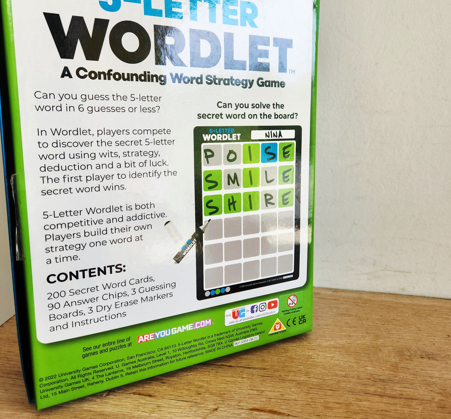 5-Letter Wordlet Word Strategy Game Ages 8 and Up
